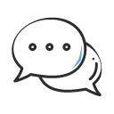 Icon of people with speech bubbles.